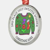 2DE PLAATS Oegly Sweater Contest Medal Metalen Ornament (Links)