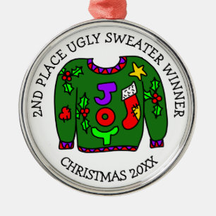 2DE PLAATS Oegly Sweater Contest Medal Metalen Ornament