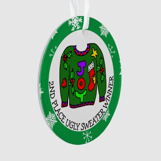 2DE PLAATS Oegly Sweater Contest Medal Ornament (voorkant)