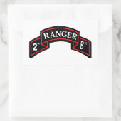 2de Ranger Battalion - 2de bataljon van Ranger Rechthoekige Sticker (Tas)