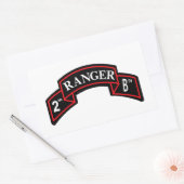 2de Ranger Battalion - 2de bataljon van Ranger Rechthoekige Sticker (Envelop)