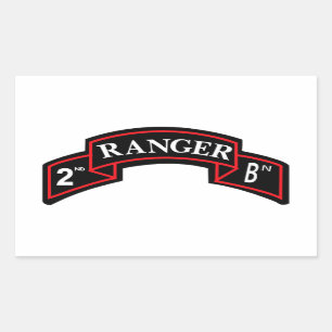 2de Ranger Battalion - 2de bataljon van Ranger Rechthoekige Sticker