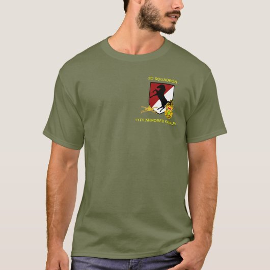 2DE SQUADRON 11E ARMORED CAVALRY T-SHIRT (Voorkant)