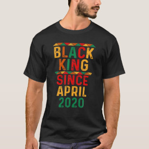 2de verjaardag 2 jaar zwarte koning sinds april 20 t-shirt