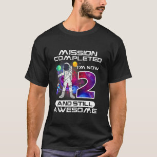 2de verjaardag Astronaut Space 2 jaar oud dag T-shirt