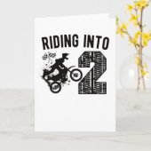 2de verjaardag: Gift Dirt Bike 2 jaar oude motocro Kaart (Gele Bloem)