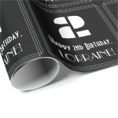 2de verjaardag: Kunst Deco Geïnspireerde kijk 2 &  Cadeaupapier (Rol Hoek)