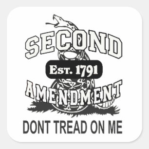 2de wijziging Beer Wapens Gadsden Flag Sticker Ver