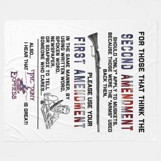 2de wijziging Fleece Blanket Deken (Voorkant (Horizontaal))