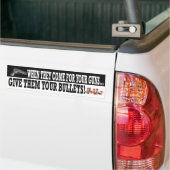 2de wijziging pistool rechten bumpersticker (Op Truck)