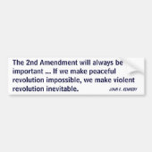 2de wijziging Revolutie (Kennedy) Bumpersticker (Voorkant)