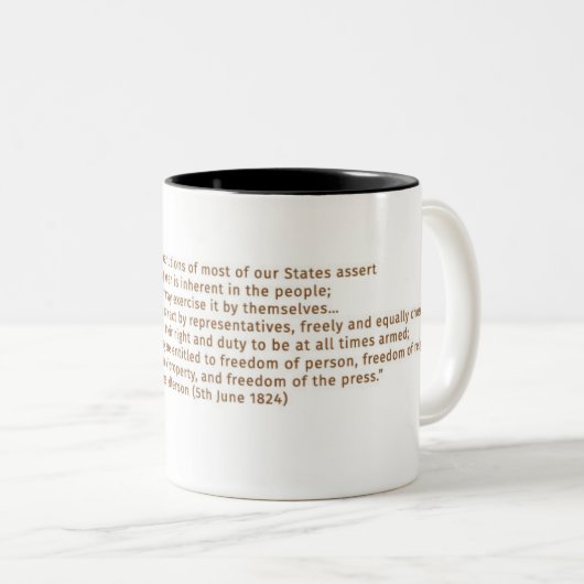 2de wijziging Thomas Jefferson Mok stichtende vade (Voorkant rechts)