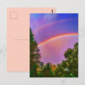 2DOUBLE REGENBOOG BRIEFKAART (Voorkant / Achterkant)