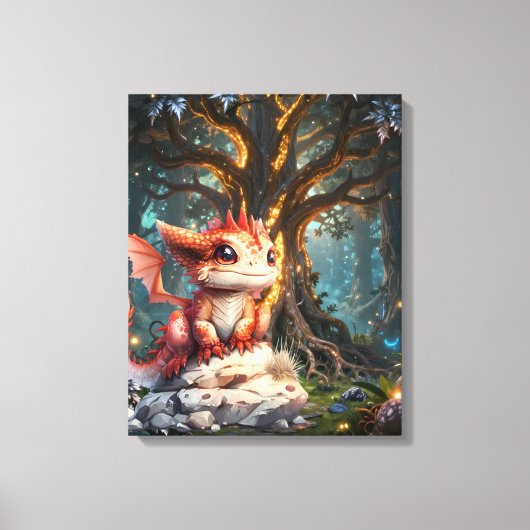 # 2Drakenwereld Canvas Afdruk (Voorkant)