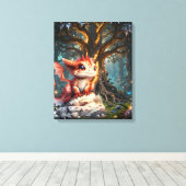 # 2Drakenwereld Canvas Afdruk (Insitu (Houten vloer))