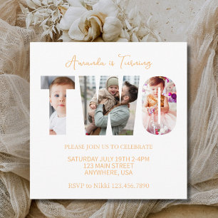 2e 2e verjaardagsfeestje gunsten voor meisjes jong kaart