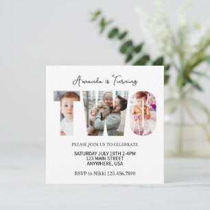 2e 2e verjaardagsfeestje gunsten voor meisjes jong kaart