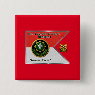 2e ACR-gids Vierkante Button 5,1 Cm