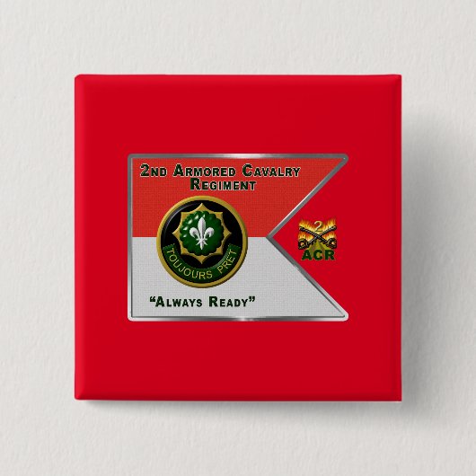 2e ACR-gids Vierkante Button 5,1 Cm (Voorkant)