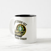 2e ACR-woestijnStorm Vet M1-tank Tweekleurige Koffiemok (Voorkant links)