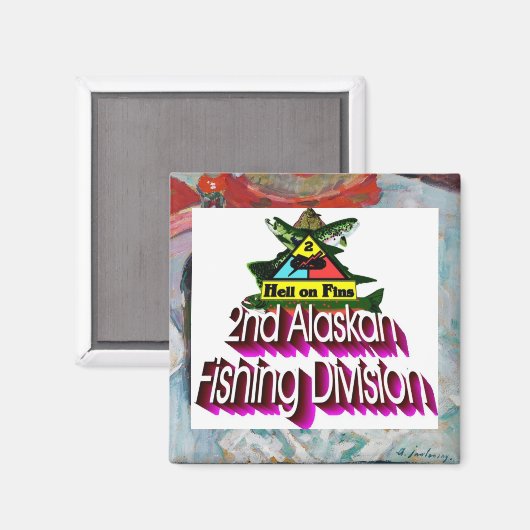 2e Alaskan Vist Divisie hel op Finnen Magneet (Voorkant / Achterkant)