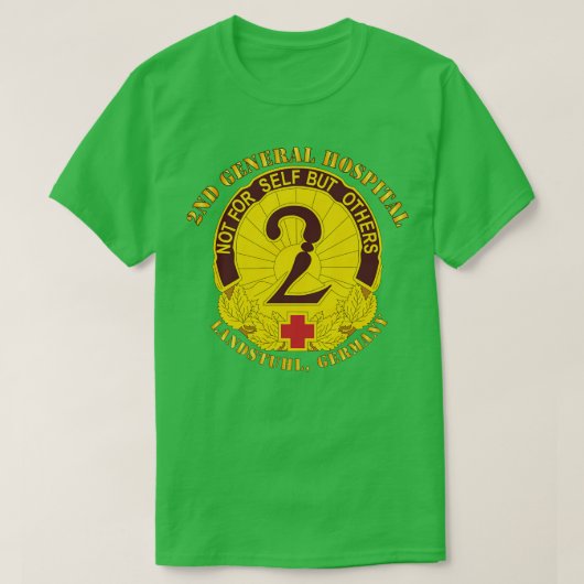 2e Algemeen Ziekenhuis Landstuhl Duitsland T-shirt (Design voorkant)