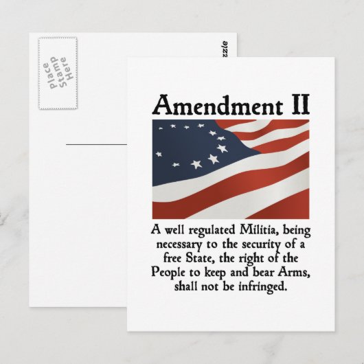 2e amendement briefkaart (Voorkant / Achterkant)