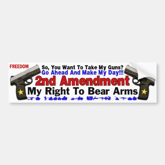 2e amendement bumpersticker (Voorkant)