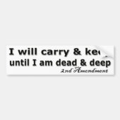 2e amendement bumpersticker (Voorkant)