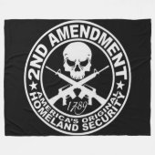 2e AMENDEMENT Fleece Deken (Voorkant (Horizontaal))