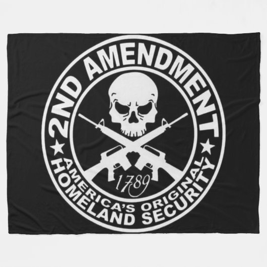 2e AMENDEMENT Fleece Deken (Voorkant (Horizontaal))