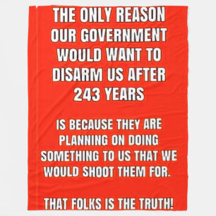 2e AMENDEMENT Fleece Deken