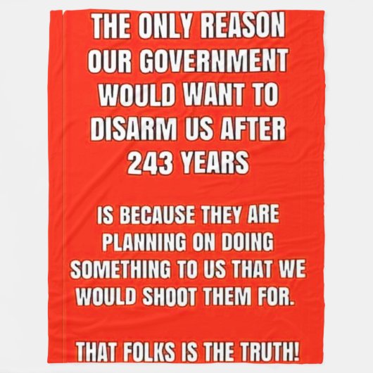 2e AMENDEMENT Fleece Deken (Voorkant)