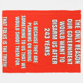 2e AMENDEMENT Fleece Deken (Voorkant (Horizontaal))