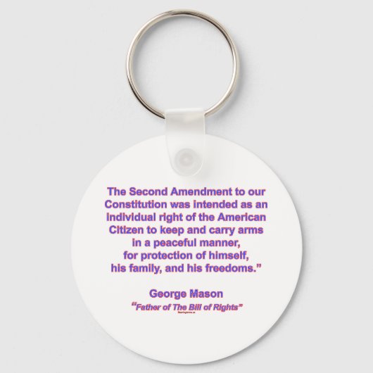 2e amendement - George Mason Sleutelhanger (Voorkant)