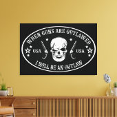 2e amendement  kussensloop canvas afdruk (Insitu (Woonkamer))