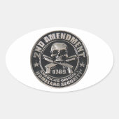 2e amendement Meda Ovale Sticker (Voorkant)