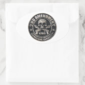 2e amendement Meda Ovale Sticker (Tas)