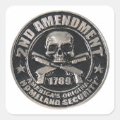 2e amendement Meda Vierkante Sticker (Voorkant)