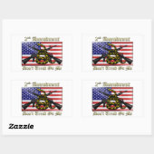 2e amendement rechthoekige sticker (Vel)