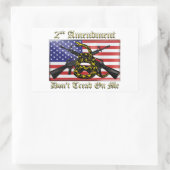 2e amendement rechthoekige sticker (Tas)