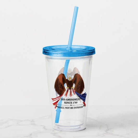 2e amendement Sierkussen Acryl Drinkbeker (Achterkant)