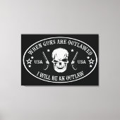 2e amendement Sierkussen Canvas Afdruk (Voorkant)