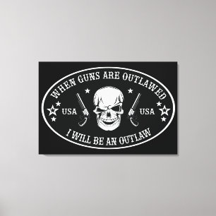 2e amendement Sierkussen Canvas Afdruk