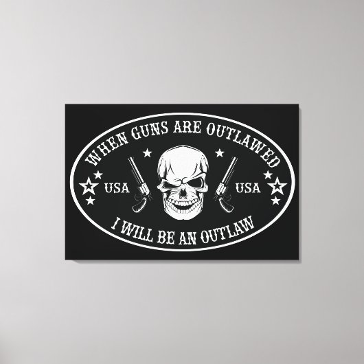 2e amendement Sierkussen Canvas Afdruk (Voorkant)