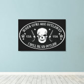 2e amendement Sierkussen Canvas Afdruk (Insitu (Houten vloer))