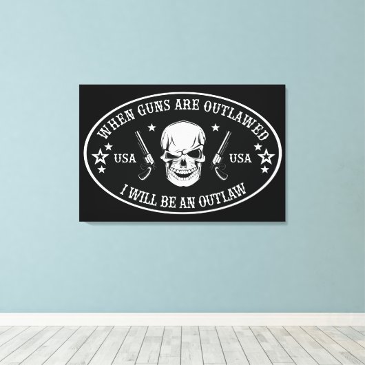 2e amendement Sierkussen Canvas Afdruk (Insitu (Houten vloer))