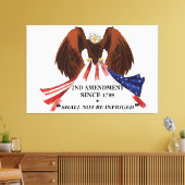 2e amendement Sierkussen Canvas Afdruk (Insitu (Woonkamer))