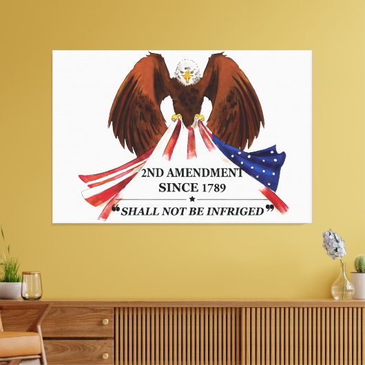 2e amendement Sierkussen Canvas Afdruk (Insitu (Woonkamer))