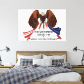 2e amendement Sierkussen Canvas Afdruk (Insitu (Slaapkamer))